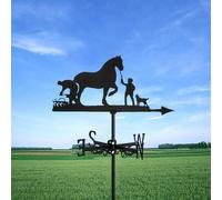 Banderuola a forma di cavallo, decorazione in ferro battuto per recinzione