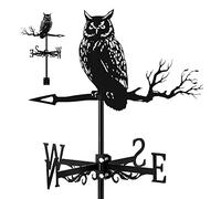 Banderuola a forma di gallo vintage - Indicatore di direzione del vento in acciaio inossidabile for decorazioni da tetto, giardino e fattoria(Owl)