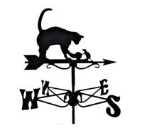 Banderuola Banderuola segnavento in metallo nero, indicatore di vento, banderuola for capanno da giardino, decorazione for casa, for il(Color 2)