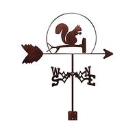 Banderuola da Giardino Banderuola Decorativa Cavallo Bicicletta Bicicletta Silhouette Sculture Creative Banderuola Indicatore di Direzione Banderuola Strumenti di Misurazione in Acciaio, Squirrel