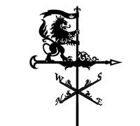 banderuola decorativa per tetti da giardino, decorazione per cortile, segnavento in acciaio inox indicatore di direzione del vento per fattoria, cortile, fienili, strumento di misurazione (colore