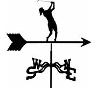 Banderuola in metallo retrò, indicatore di direzione del vento, banderuola creativa, strumento di misurazione professionale for il montaggio sul tetto del giardino, decorazione del cortile(C)