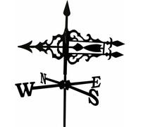Banderuola in metallo retrò, indicatore di direzione del vento, banderuola creativa, strumento di misurazione professionale for il montaggio sul tetto del giardino, decorazione del cortile(A)