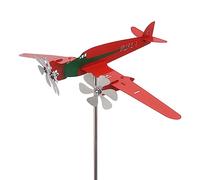 Banderuola Per Aereo in Metallo 3D - Girandola Per Aeroplano Antiruggine Per Garage, Cupola, Fienile, Patio Per Cortile E Giardino, Girandola Cinetica 3D Per Cacciatori di Vento,Aereo Da Giardino