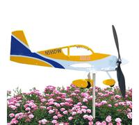 Banderuola per aeroplano Mulino a, Banderuola per aeroplano - Mulino a con paletta segnavento in metallo - Decorazione per banderuole rotanti per banderuola da esterno, decorazione