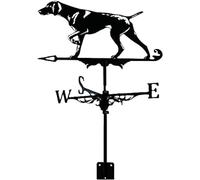 Banderuola segnavento a Forma di Cane da Caccia con indicatore di direzione del Vento e Gallo da Tetto, banderuola segnavento in Metallo retrò da Giardino, Creativa in AC
