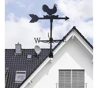 Banderuola segnavento a forma di gallo nera per decorazioni da esterno
