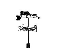 Banderuola segnavento con Silhouette di Animali in Metallo, da Montare sul Tetto per Recinzione da Giardino e capanno, Decorazioni per Esterni, Scena di Fattoria, Cortile, Patio, indicatore di direzi