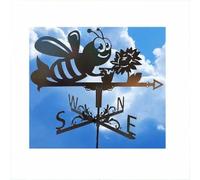 Banderuola Segnavento da Giardino Decorativa Ornamentale in Metallo per Esterni da Tetto da Giardino con Staffa di Montaggio Direzione EST Sud-Ovest Nord.