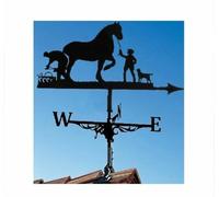 Banderuola Segnavento da Giardino Decorativa Ornamentale in Metallo per Esterni da Tetto da Giardino con Staffa di Montaggio Direzione EST Sud-Ovest Nord.