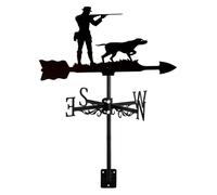 Banderuola segnavento for Cacciatori e Cani con Supporto for Tetto, indicatore di direzione del Vento for Decorazioni in Metallo da Giardino, da Fattoria e da Caccia.(Chaser)