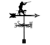 Banderuola segnavento for Cacciatori e Cani con Supporto for Tetto, indicatore di direzione del Vento for Decorazioni in Metallo da Giardino, da Fattoria e da Caccia.(Huntsman)