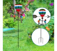 Banderuola segnavento in ferro battuto a forma di mongolfiera, decorazione