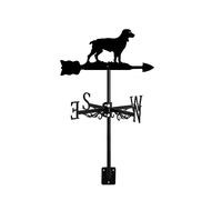 Banderuola segnavento in Ferro, Supporto per Tetto in Metallo per Giardino, Fattoria, Nera, Decorativa con Arte, a Forma di Cane, Animali, indicatore di direzione, banderuola, Barboncino (Dobermann)