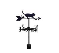 Banderuola segnavento in Metallo a Forma di Animale scavata per Esterni, Giardino, Cortile, Fattoria, Decorativa con Ornamento di Gatto e Topo, Stile E (Stile C)