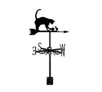 Banderuola segnavento in Metallo a Forma di Animale scavata per Esterni, Giardino, Cortile, Fattoria, Decorativa con Ornamento di Gatto e Topo, Stile E (Stile B)