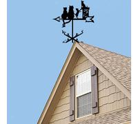 Banderuola segnavento in metallo a forma di gatto, indicatore di direzione