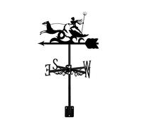 Banderuola segnavento in Metallo con Figura mitologica e indicatore di direzione del Vento per Esterni, Supporto per Tetto, Ornamento Creativo in Acciaio Inossidabile per la casa, Regalo per Cortile