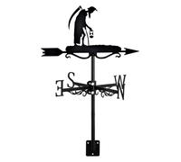 Banderuola segnavento in metallo con motivo contadino, indicatore di direzione del vento, strumento di misurazione, decorazione for giardino esterno, tetto, paddock, cortile, costruttore(Old Father Fa