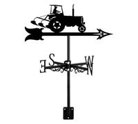 Banderuola segnavento in metallo con motivo contadino, indicatore di direzione del vento, strumento di misurazione, decorazione for giardino esterno, tetto, paddock, cortile, costruttore(Farm Tractor)