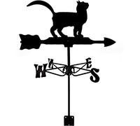 Banderuola segnavento in Metallo con sagoma di Cane e Gatto, indicatore di direzione del Vento, da Esterno, per Giardino, Tetto, Paddock Decoion-D