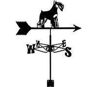 Banderuola segnavento in Metallo con sagoma di Cane e Gatto, indicatore di direzione del Vento, per Esterni, Giardino, Tetto, Paddock Decoion-C