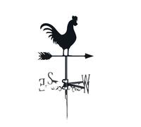 Banderuola segnavento in metallo for esterni, a forma di gallina, da montare sul tetto, con decorazione in acciaio inox a forma di gallo, indicatore di direzione del vento for l'architettura del giard