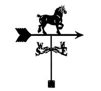 Banderuola segnavento in Metallo per Cortile con Staffa di Montaggio, Decorazione Animale per Il Design del Cortile, indicatore di direzione del Vento EST Sud Ovest Nord-Cavallo