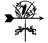 Banderuola segnavento in Metallo, sagoma in Metallo, da Giardino, con Design retrò Creativo, indicatore di direzione del Vento, Decorazione da Giardino, Patio, Cortile, Libellula