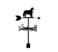 Banderuola segnavento in Metallo scavata a Forma di Animale, da Giardino, da Esterno, Decorativa, con Supporto per Ornamento di Cane Nero, Facile da Usare, Toypoodle (Cane da Montagna Bernese)