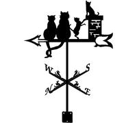 Banderuola segnavento in Metallo, Strumenti di misurazione meteorologica, Famiglia di Gatti, cernia, Gufo, sagoma, Gallo segnavento, indicatore di direzione del Vento, Giardini es