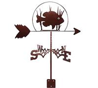 Banderuola segnavento in Metallo, Strumenti di misurazione meteorologica, Famiglia di Gatti, cernia, sagoma di Gufo, Gallo segnavento, indicatore di direzione del Vento, Giardini