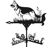 Banderuola segnavento per Cani da Giardino Banderuola segnavento antiruggine Banderuola segnavento in Ferro per tetti Cortile Esterno Prati Cortili,Pastore Tedesco (Pastore Tedesco Normale) (Pastore