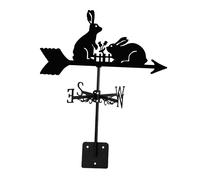 Banderuola segnavento regalo Black Bunny per giardino all'aperto