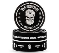 BANDIDO Aqua Hair Wax N.8 Black - Cera Capelli Uomo 150ml | Cera per Capelli Forte Tenuta e Lucentezza Naturale - Profumo alla Fragola | Effetto Bagnato | Pasta per Capelli Uomini con Formula Durevole