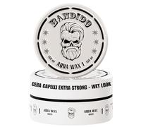 BANDIDO Aqua Hair Wax No.1 - Cera Capelli Uomo Effetto Bagnato, Tenuta Extra Forte, Profumo Vaniglia,150 ml - Effetto Lucido Lunga Durata - Edge Control | Cera per Capelli Uomo a Lunga Tenuta