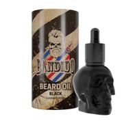 BANDIDO - Olio Barba Uomo 40ml con Design Teschio - Olio Cura della da Barbiere Dispenser Pipetta | Siero Barba da 3 Giorni o Barba Completa | Olio da Barba Styling della - Nero