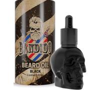 BANDIDO - Olio Barba Uomo 40ml con Design Teschio - Olio Cura della da Barbiere Dispenser Pipetta | Siero Barba da 3 Giorni o Barba Completa | Olio da Barba Styling della - Nero