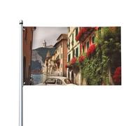 Bandiera 0,9 x 1,5 m, decorazione con 2 occhielli bella Italia decorazioni esterne stampa HD 200D banner in poliestere resistente per vacanze cortile grandi bandiere per interni ed esterni decorazione