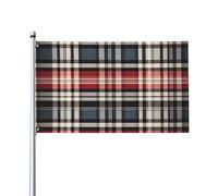 Bandiera 0,9 x 1,5 m, decorazione con 2 occhielli vecchio plaid a scacchi decorazioni esterne stampa HD 200D banner in poliestere resistente per vacanze cortile grandi bandiere per interni ed esterni