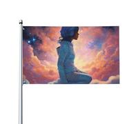 Bandiera 0,9 x 1,5 m, decorazione con 2 occhielli Wmen in the air decorazioni esterne stampa HD 200D banner in poliestere resistente per vacanze cortile bandiere grandi per decorazione interna esterna