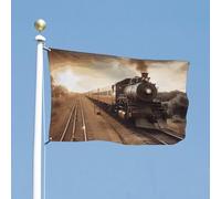 Bandiera 119,4 x 177,8 cm a doppia faccia bandiere da cortile per treno e ferrovia bandiera da giardino bandiere di benvenuto per esterni festivo banner con occhielli in ottone bandiera casa primavera