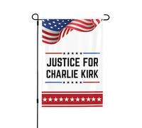 Bandiera 12x18 Justice For Charlie Kirk Gaeden per la decorazione del cortile, senza asta