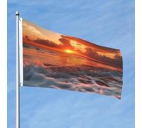 Bandiera 2 x 3 Ft bandiere da esterno a doppia faccia grande banner per vacanze con 2 occhielli in ottone La spiaggia tramonto bandiera da cortile per tutte le stagioni bandiere da giardino di