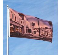 Bandiera 2 x 3 Ft bandiere esterne su entrambi i lati grande banner per le vacanze con 2 occhielli in ottone The Old Hollywood Yard bandiera per tutte le stagioni bandiere da giardino di benvenuto per