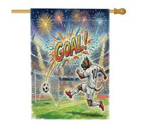 Bandiera 2026 da calcio Corso per cani da 71 x 101 cm, double face, per decorazione esterna, per partita di cucciolo di tiro, bandiera per la casa, per sport all'aperto, cortile, prato, bandiera