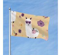 Bandiera 3 x 1,5 m bandiera da giardino bandiera esterna doppia bandiera verticale alpaca e ape per tutte le stagioni bandiere per cortile decorazione esterna banner segno di vacanza