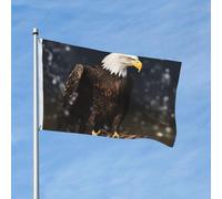 Bandiera 3 x 1,5 m bandiera da giardino bandiera esterna doppia bandiera verticale aquila calva del nord bandiere per tutte le condizioni atmosferiche per cortile decorazione esterna vacanza banner