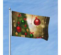 Bandiera 3 x 1,5 m Bandiera da giardino Bandiera per esterni Bandiera verticale su entrambi i lati Buon Albero di Natale Bandiere per tutte le stagioni per cortile Decorazione esterna Holiday Banner