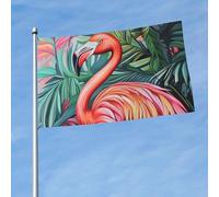 Bandiera 3 x 1,5 m bandiere da esterno a doppia faccia grande striscione per vacanze con 2 occhielli in ottone fenicottero tropicale bandiera da cortile per tutte le stagioni bandiere da giardino di